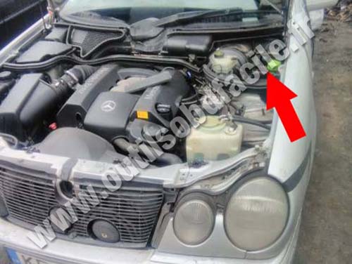 Mercedes Classe E 210 - Baie moteur