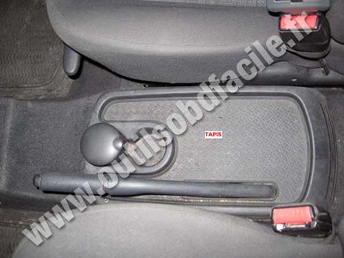 Renault Scenic sans console centrale zone entre les sièges