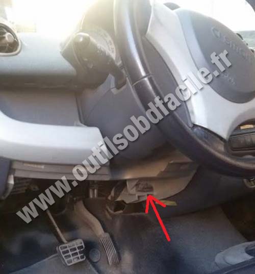 Smart Forfour cache sous le volant