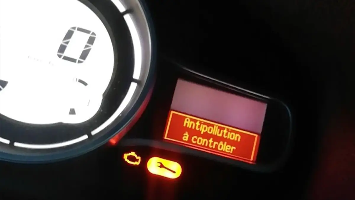 message antipollution à contrôler