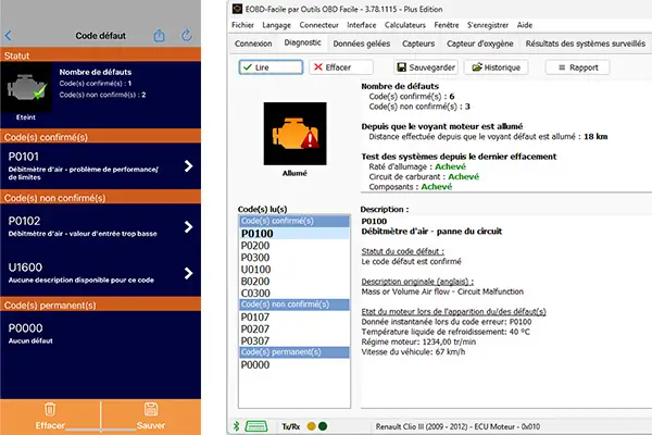 La lecture des codes défauts