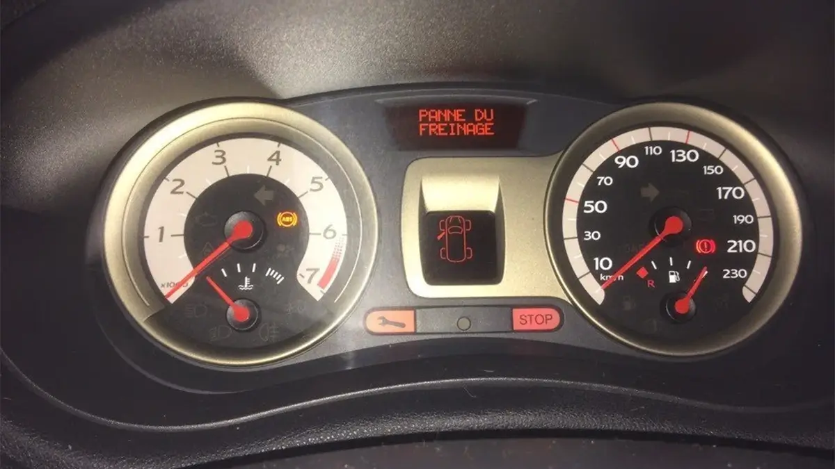 voyant ABS Renault allumé tableau de bord