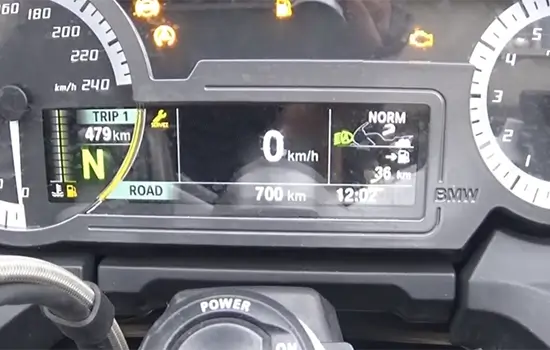 Voyant vidange sur tableau de bord