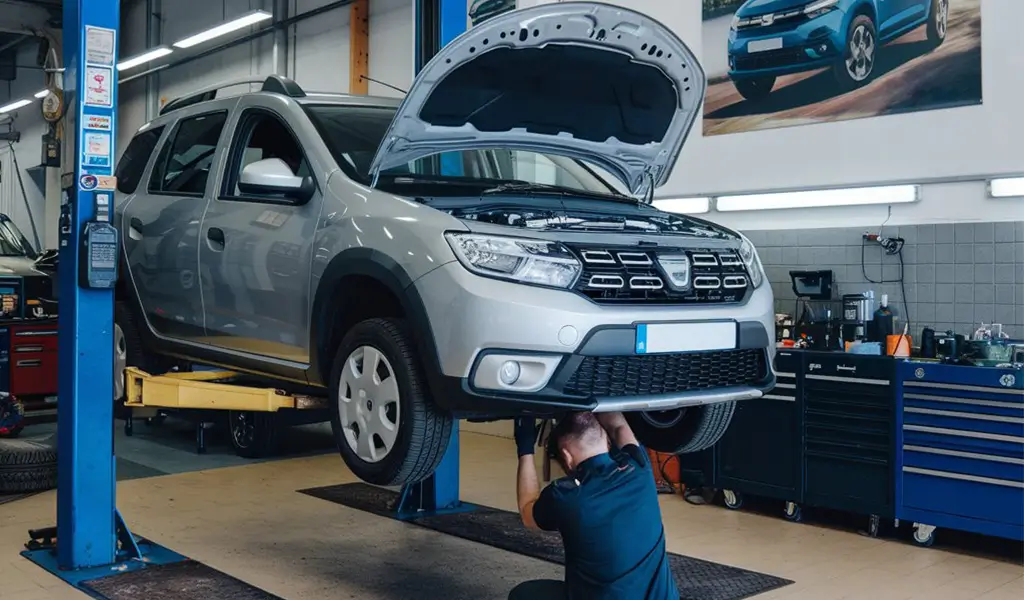 Vidange sur une Dacia