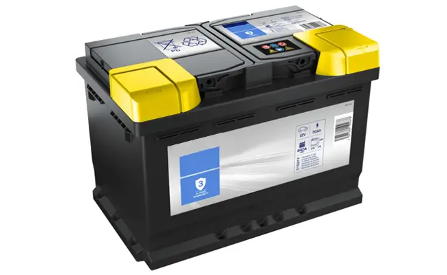 Exemple d'une batterie de voiture