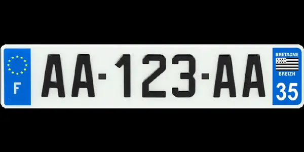 plaques d'immatriculation