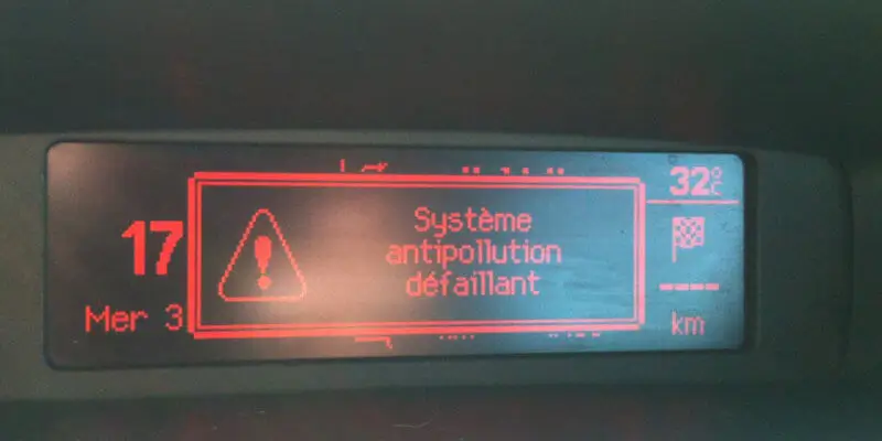 système antipollution défaillant C3