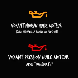 Les deux voyants d'huile moteur
