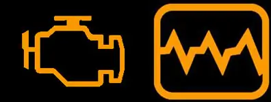 voyant zigzag orange et voyant moteur dacia
