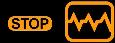 voyant zigzag orange et voyant STOP Renault